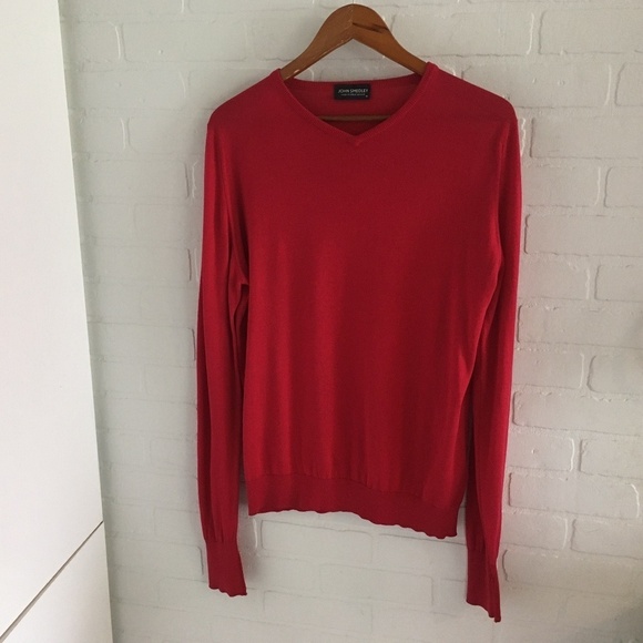 John Smedley Knit Sweater Old money Minimalist Preppy Club preppy Cotton M - Picture 2 of 12